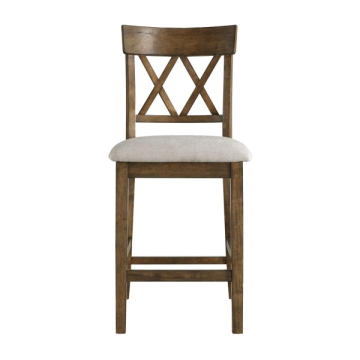 Balin Upholstered Double X Back Counter Stool
