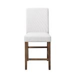 Bolin Light Beige Upholstered Counter Stool