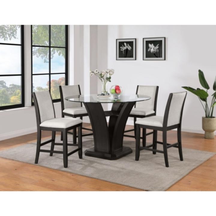 Dalina Soft Beige Upholstered Counter Stool