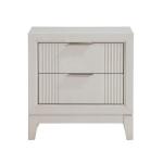 Florence Antique White Reeded 2-Drawer Nightstand