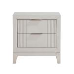 Florence Antique White Reeded 2-Drawer Nightstand