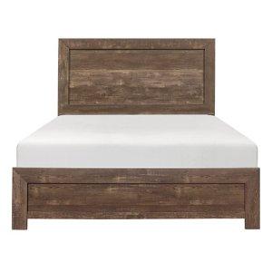 Corbin Rustic Brown Wood Queen Bed