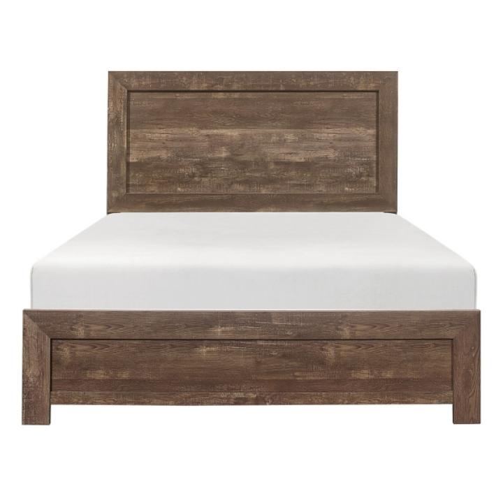 Corbin Rustic Brown Wood Queen Bed