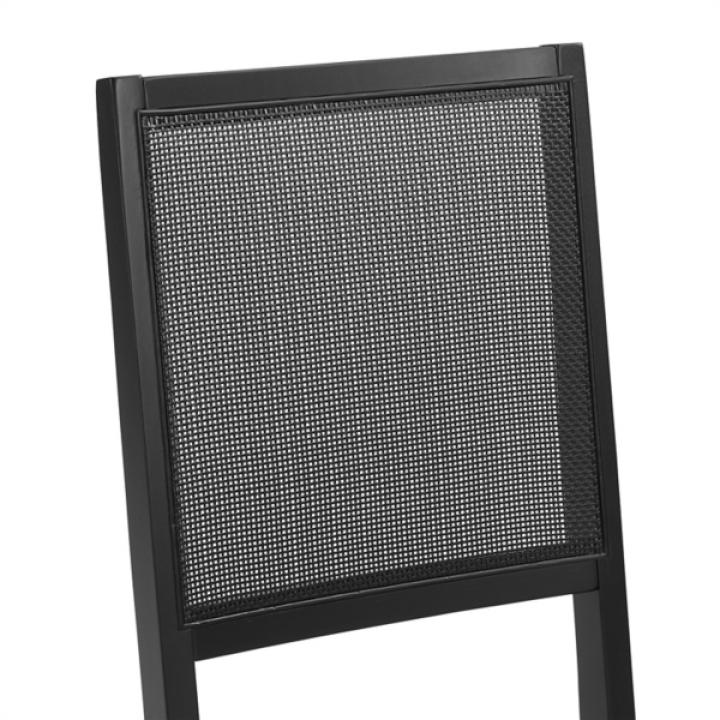 Black Woven Rattan Greer Dining Chairs, Set of 2