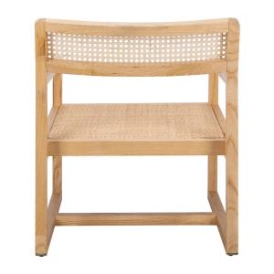 Natural Elm Wood Coastal Accent Chair