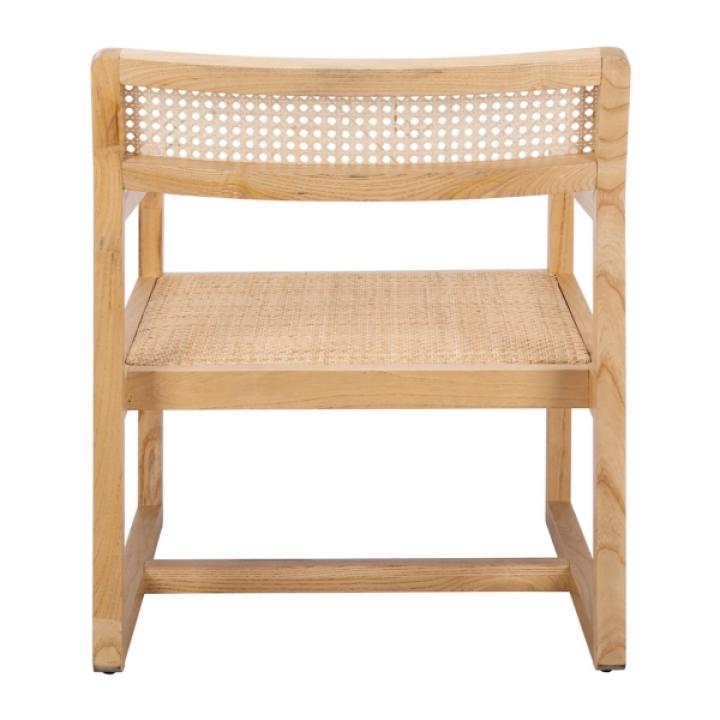 Natural Elm Wood Coastal Accent Chair
