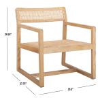 Natural Elm Wood Coastal Accent Chair