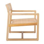 Natural Elm Wood Coastal Accent Chair