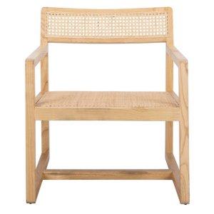 Natural Elm Wood Coastal Accent Chair