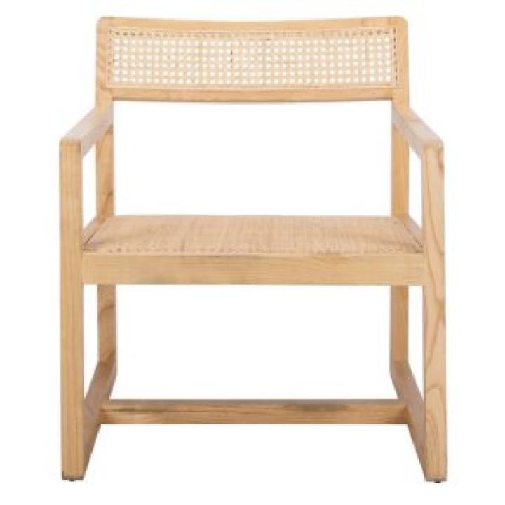 Natural Elm Wood Coastal Accent Chair