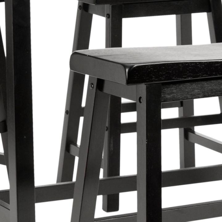 Espresso Oak Contemporary 4-pc. Stool & Table Set