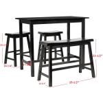 Espresso Oak Contemporary 4-pc. Stool & Table Set