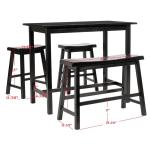 Espresso Oak Contemporary 4-pc. Stool & Table Set
