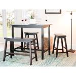 Espresso Oak Contemporary 4-pc. Stool & Table Set