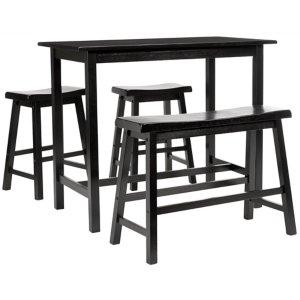 Espresso Oak Contemporary 4-pc. Stool & Table Set