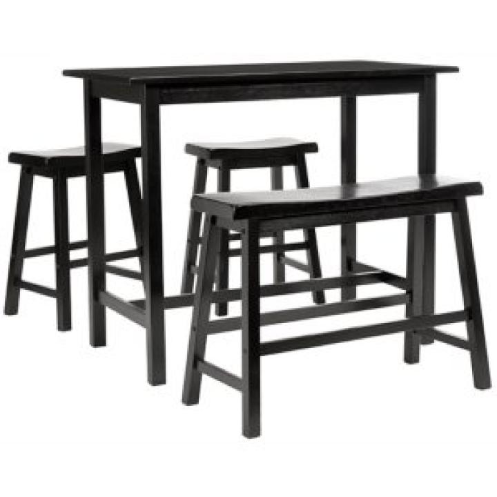 Espresso Oak Contemporary 4-pc. Stool & Table Set