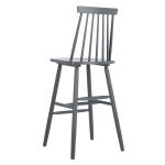 Gray Wood Scandinavian Bar Stools, Set of 2