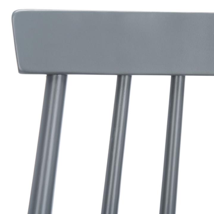 Gray Wood Scandinavian Bar Stools, Set of 2