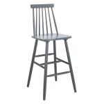 Gray Wood Scandinavian Bar Stools, Set of 2