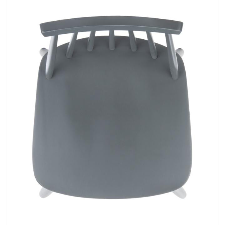 Gray Wood Scandinavian Bar Stools, Set of 2