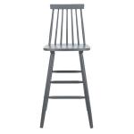 Gray Wood Scandinavian Bar Stools, Set of 2