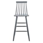 Gray Wood Scandinavian Bar Stools, Set of 2