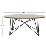 Round Natural Industrial Coffee Table