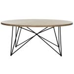 Round Natural Industrial Coffee Table