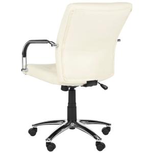 Cream Modern Chryssa Swivel Office Chair