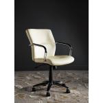 Cream Modern Chryssa Swivel Office Chair