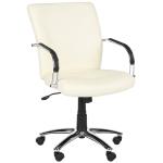 Cream Modern Chryssa Swivel Office Chair