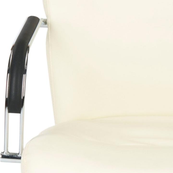 Cream Modern Chryssa Swivel Office Chair