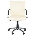 Cream Modern Chryssa Swivel Office Chair