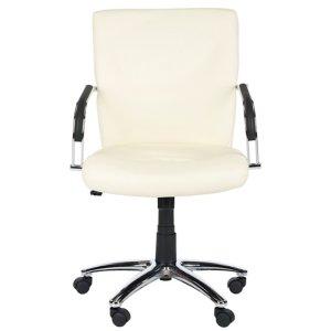 Cream Modern Chryssa Swivel Office Chair