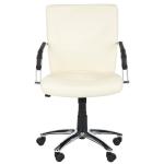Cream Modern Chryssa Swivel Office Chair