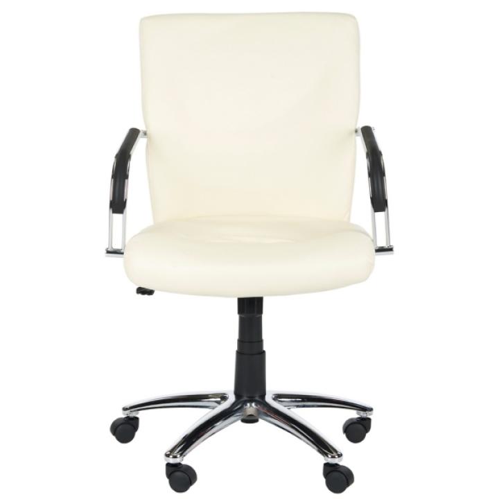 Cream Modern Chryssa Swivel Office Chair