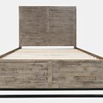 East Hampton Distressed Gray Queen Bed Frame