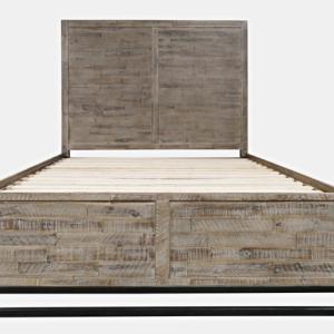 East Hampton Distressed Gray Queen Bed Frame