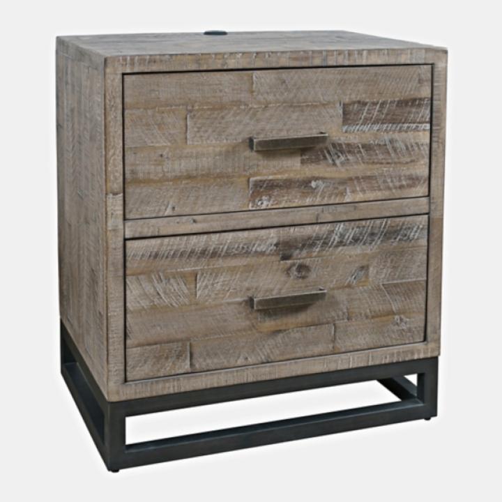 East Hampton Distressed Gray Nightstand
