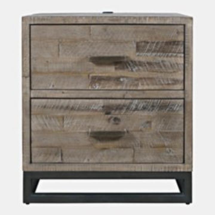 East Hampton Distressed Gray Nightstand