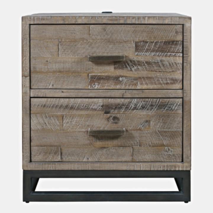 East Hampton Distressed Gray Nightstand