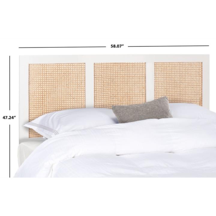 Safavieh Vienna White Cane Full Size Headboard