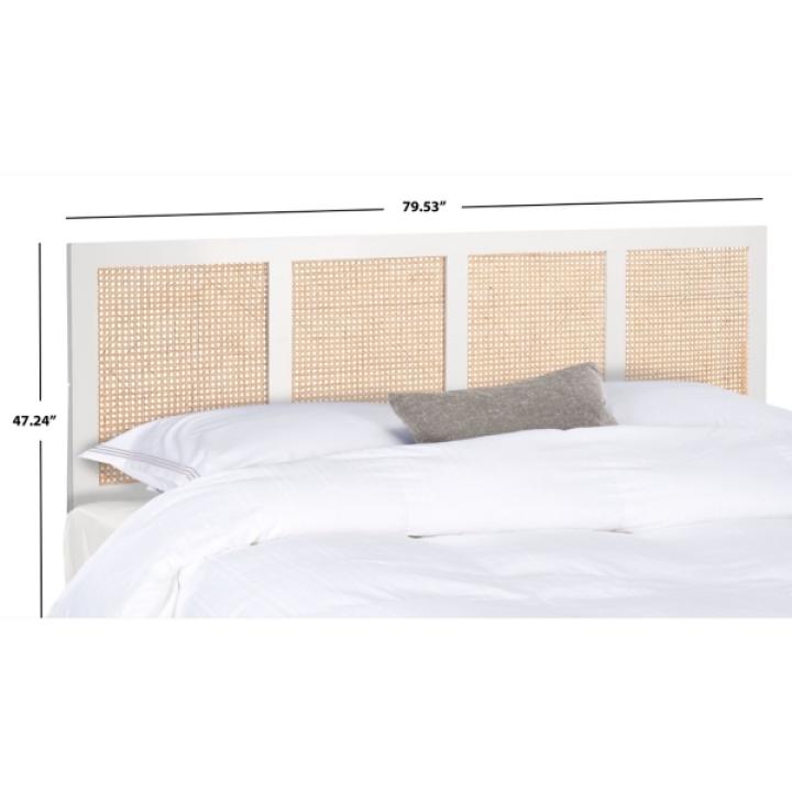 Safavieh Vienna White Cane King Size Headboard