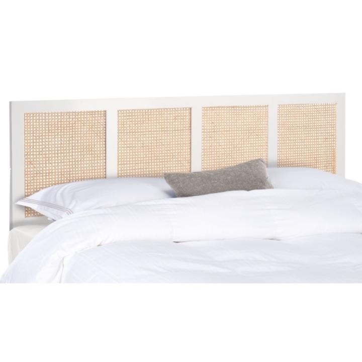 Safavieh Vienna White Cane King Size Headboard