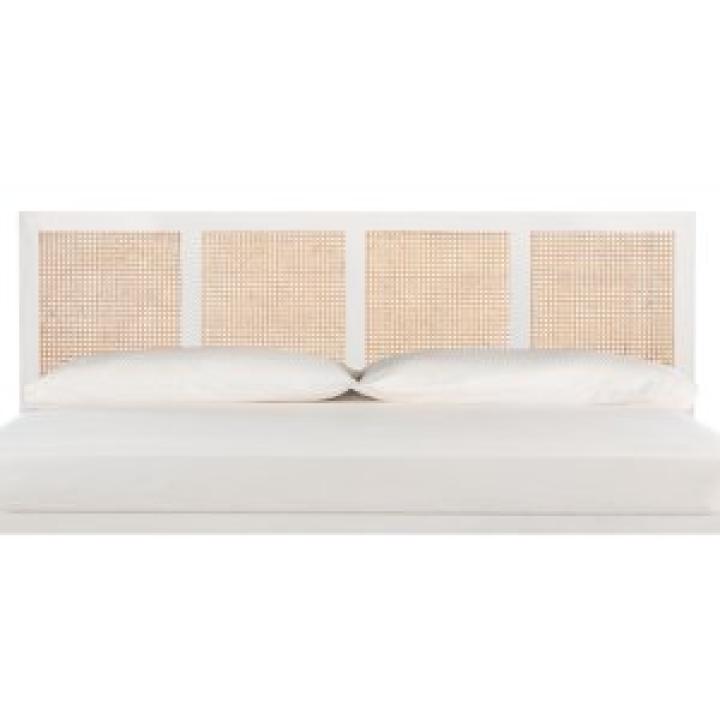 Safavieh Vienna White Cane King Size Headboard
