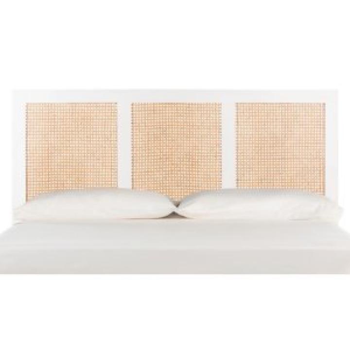 Safavieh Vienna White Cane Queen Size Headboard