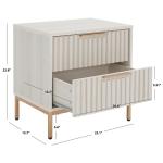 Safavieh Lylia Bleached Ribbed 2-Drawer Nightstand