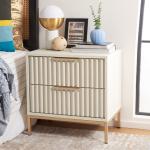 Safavieh Lylia Bleached Ribbed 2-Drawer Nightstand