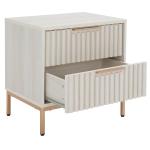 Safavieh Lylia Bleached Ribbed 2-Drawer Nightstand