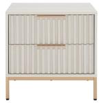 Safavieh Lylia Bleached Ribbed 2-Drawer Nightstand
